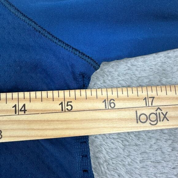 Athleta Long Sleeve Top Blue Seamless Athletic Performance Shirt Women Size S - Picture 3 of 6